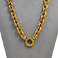 Pre-Owned 18ct Gold 13mm Oval Belcher Link Necklace 19 Inch