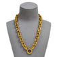 Pre-Owned 18ct Gold 13mm Oval Belcher Link Necklace 19 Inch