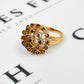 Pre-Owned 9ct Gold Garnet Cocktail Ring Size S