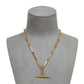 Pre-Owned 9ct Gold Rectangle Link Double Albert Chain & TBar