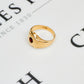 Pre-Owned 9ct Gold Garnet Mens Dress Ring Size U