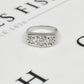 Pre-Owned 9ct White Gold 3 CZ Gypsy Ring Size W.5