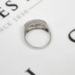Pre-Owned 9ct White Gold 3 CZ Gypsy Ring Size W.5