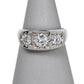 Pre-Owned 9ct White Gold 3 CZ Gypsy Ring Size W.5