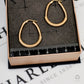 Pre-Owned 9ct Gold Horse Shoe Guilloche Creole Hoop Earrings