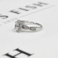 Pre-Owned 9ct White Gold Oval CZ Cluster Ring Size N