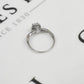 Pre-Owned 9ct White Gold Oval CZ Cluster Ring Size N