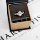 Pre-Owned 9ct White Gold Oval CZ Cluster Ring Size N