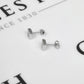 Pre-Owned 9ct White Gold & CZ Square Stud Earrings