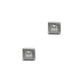 Pre-Owned 9ct White Gold & CZ Square Stud Earrings