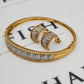 Pre-Owned 9ct Gold & Diamond Greek Key Design Jewellery SET