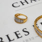 Pre-Owned 9ct Gold & Diamond Greek Key Design Jewellery SET