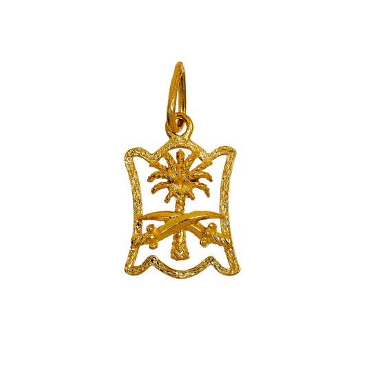 Pre-Owned 18ct Gold Saudi Arabian National Emblem Pendant