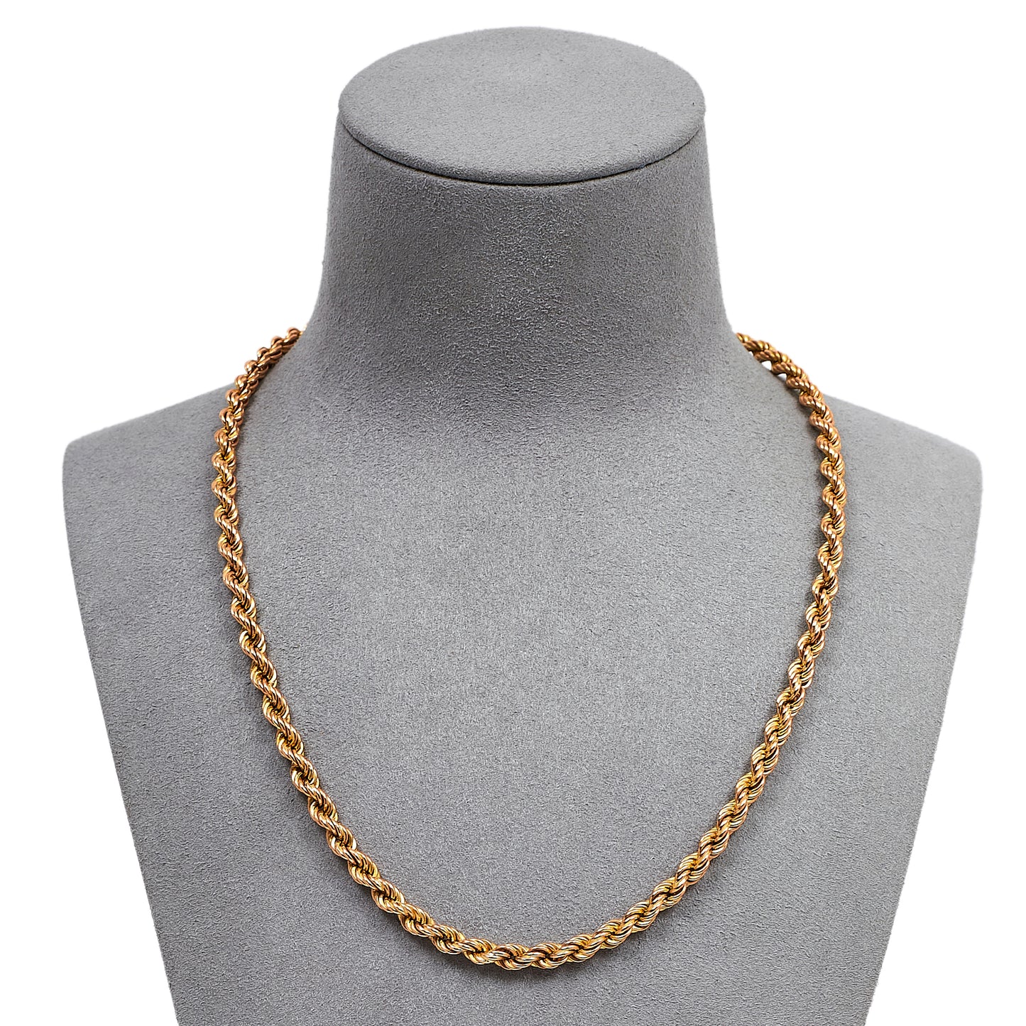 Pre-Owned 9ct Gold Rope Chain Necklace 18 Inch