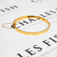 Pre-Owned 9ct Gold Hinged Bangle & Safety Chain 59mm x 59mm