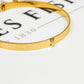 Pre-Owned 9ct Gold Hinged Bangle & Safety Chain 59mm x 59mm