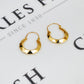 Pre-Owned 9ct Gold Faceted Creole Hoop Earrings