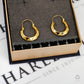 Pre-Owned 9ct Gold Faceted Creole Hoop Earrings