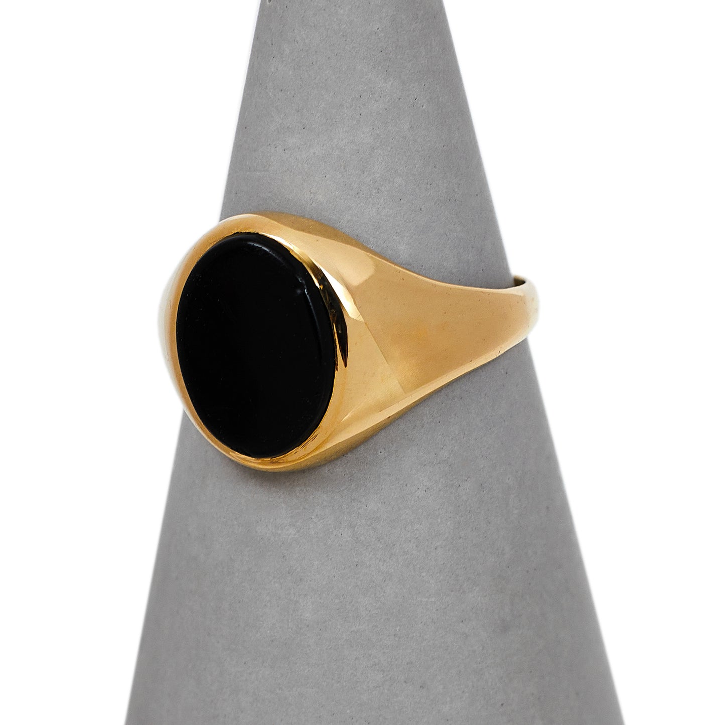 Pre-Owned 9ct Gold Oval Signet Ring Size G.5