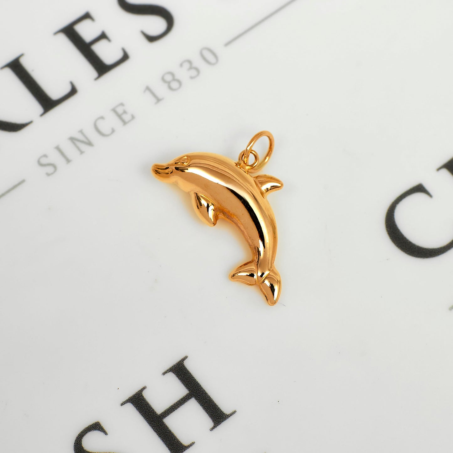 Pre-Owned 9ct Gold Hollow Dolphin Pendant