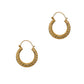 Pre-Owned 9ct Paisley Bark Pattern Creole Hoop Earrings