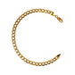 Pre-Owned 9ct Gold Patterned Curb Chain Bracelet 8 Inch