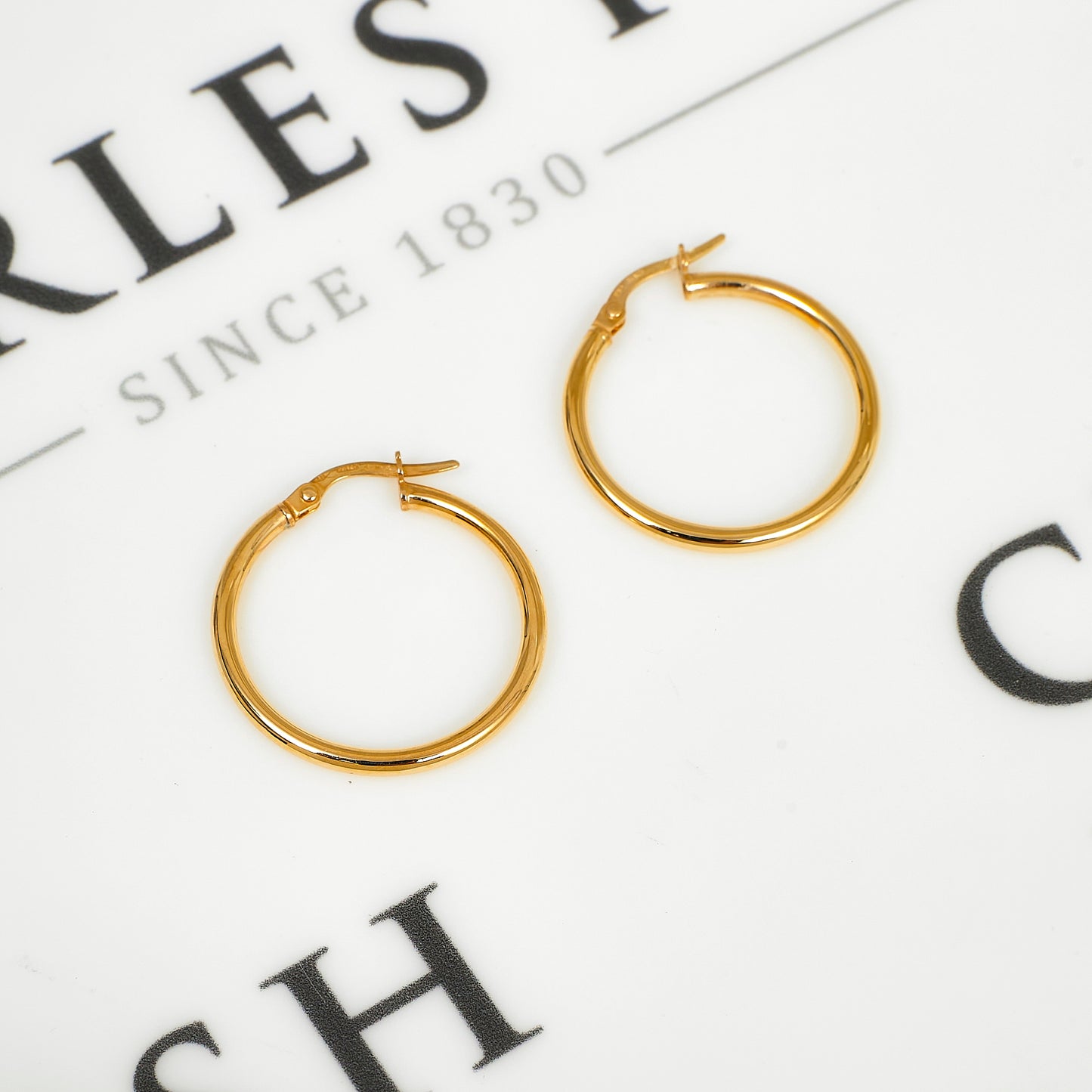Pre-Owned 9ct Gold Creole Hoop Earrings 26mm x 25mm