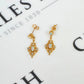 Pre-Owned 9ct Gold Opal & Diamond Drop Earrings