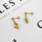 Pre-Owned 9ct Gold Opal & Diamond Drop Earrings