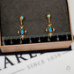 Pre-Owned 9ct Gold Opal & Diamond Drop Earrings