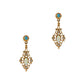 Pre-Owned 9ct Gold Opal & Diamond Drop Earrings
