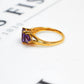 Pre-Owned 9ct Gold 3 Amethyst Ring Size L