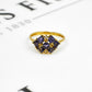 Pre-Owned 7 Tanzanite & 2 Diamond Dress Ring Size L