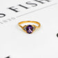 Pre-Owned 9ct Gold Oval Amethyst & Diamond Ring Size L
