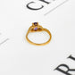 Pre-Owned 9ct Gold Oval Amethyst & Diamond Ring Size L