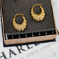 Pre-Owned 9ct Gold Hollow Scalloped Shape Creole Earrings