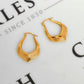 Pre-Owned 9ct Gold Pointed Bottom Creole Hoop Earrings