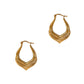 Pre-Owned 9ct Gold Pointed Bottom Creole Hoop Earrings