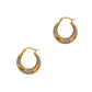 Pre-Owned 9ct Gold 2 Tone Twist Creole Hoop Earrings