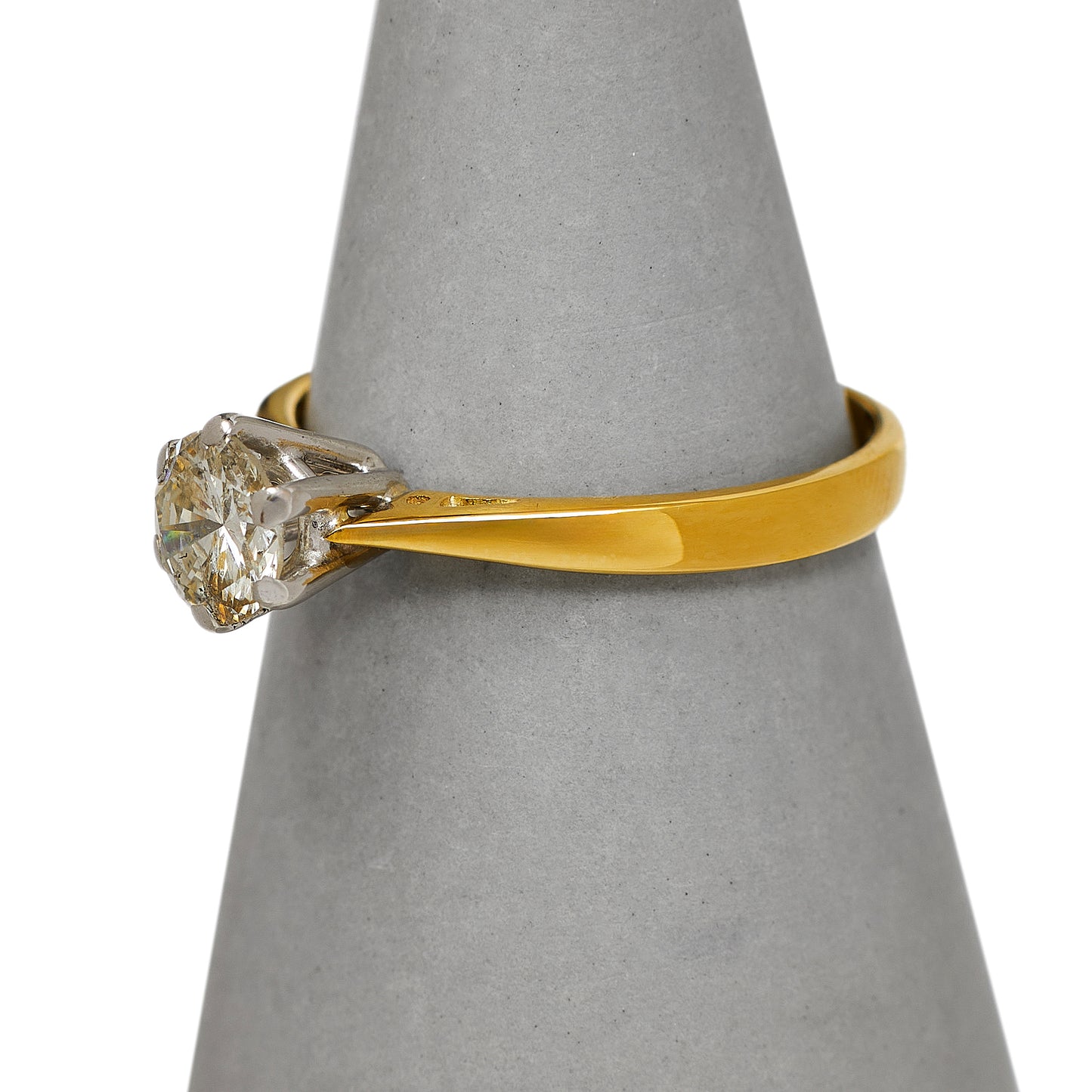 Pre-Owned 18ct Gold Diamond Solitaire Ring 0.50ct Size K