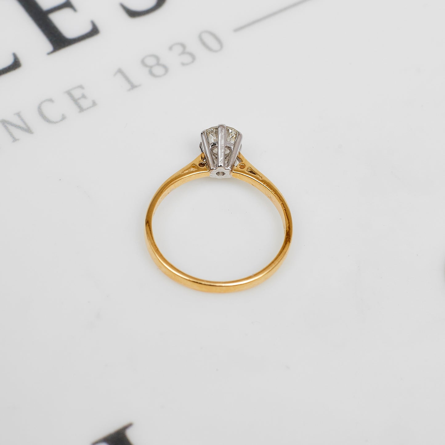 Pre-Owned 18ct Gold Diamond Solitaire Ring 0.50ct Size K
