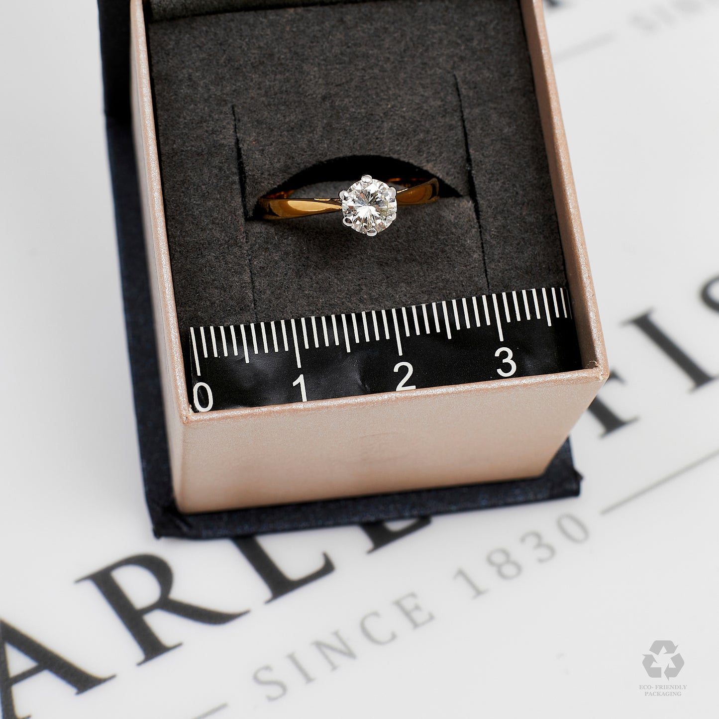 Pre-Owned 18ct Gold Diamond Solitaire Ring 0.50ct Size K