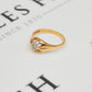 Pre-Owned 9ct Gold Illusion Set Diamond Gypsy Ring Size W