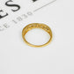 Pre-Owned 9ct Gold CZ Crossover Ring Size M.5