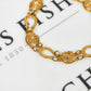 Pre-Owned 9ct Gold Horse Head & Horseshoe Bracelet 8 Inch