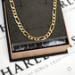 Pre-Owned 9ct Gold 3+1 Figaro Necklace 18 Inch