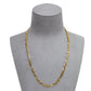 Pre-Owned 9ct Gold 3+1 Figaro Necklace 18 Inch