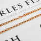 Pre-Owned 9ct Rose Gold Double Row Belcher Chain Necklace