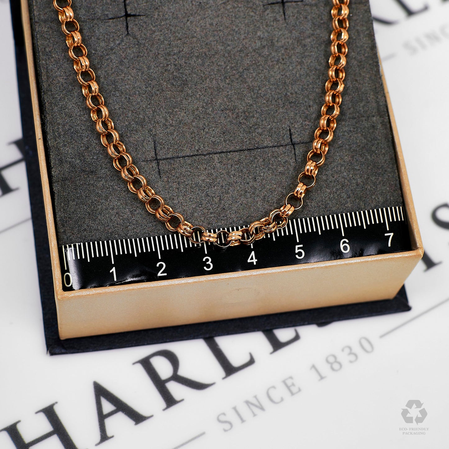 Pre-Owned 9ct Rose Gold Double Row Belcher Chain Necklace