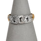 Pre-Owned 18ct Gold 2 Tone Diamond Curb Link Ring Size N